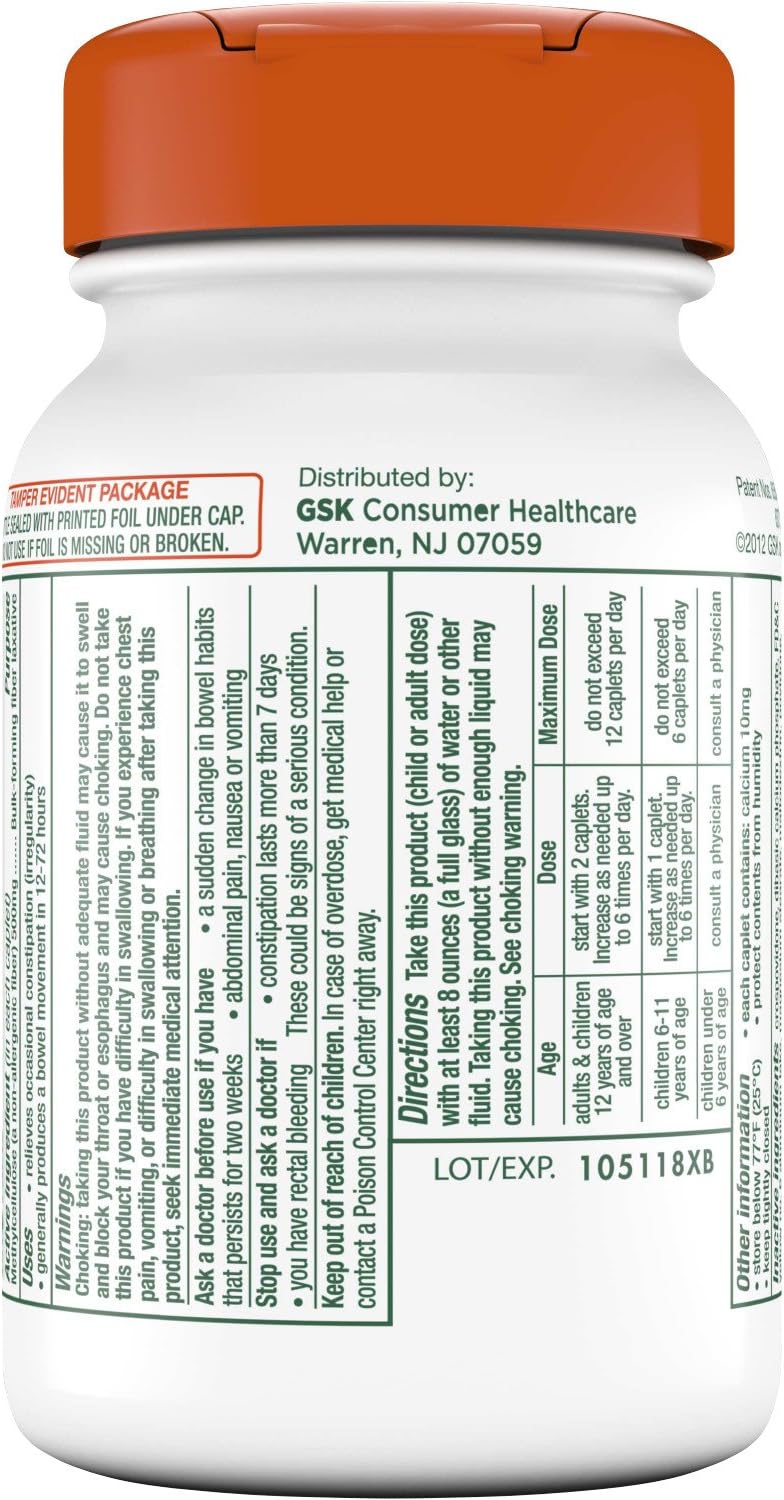 CITRUCEL Caplets Fiber Therapy for Occasional Constipation Relief, 100 Count (Pack of 2)