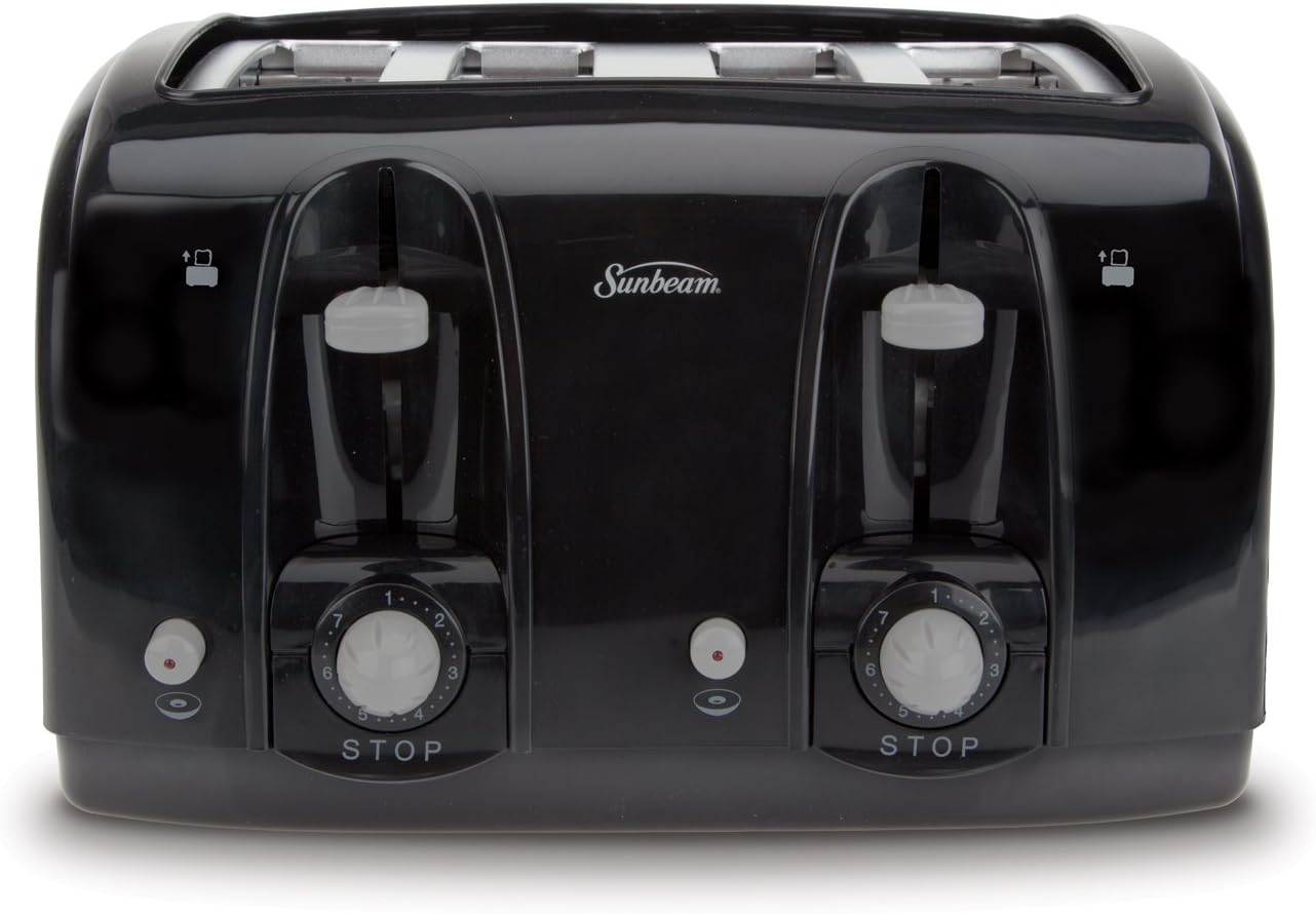 Sunbeam Wide Slot 4-Slice Toaster, Black A988