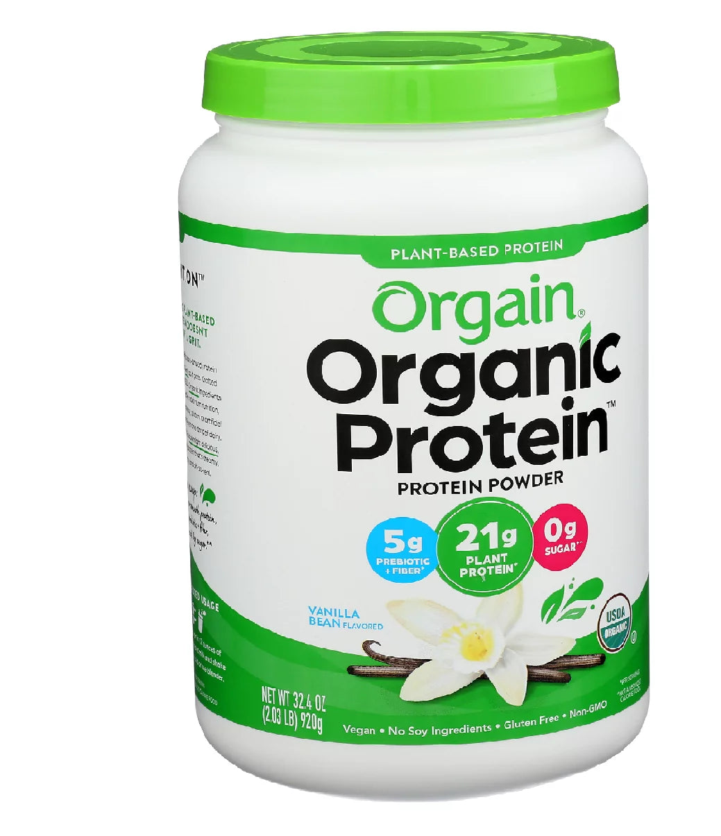 Orgain Sweet Vanilla Bean Organic Protein Powder, 2.05 lb U9754