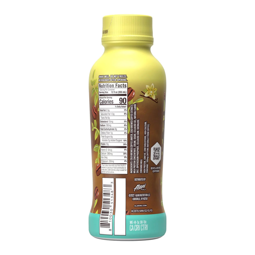 Alani Nu Protein Coffee Vanilla, 10g Protein, 12 Pack W653