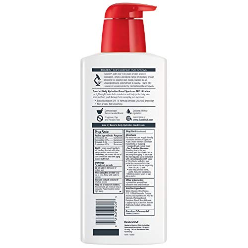 Eucerin Daily Hydration Lotion SPF 15 Broad Spectrum for Dry Skin, 16.9 fl oz M3520