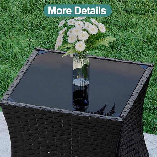 6 Piece Wicker Patio Furniture Set with Swivel Recline Chairs and Storage Ottoman X6280