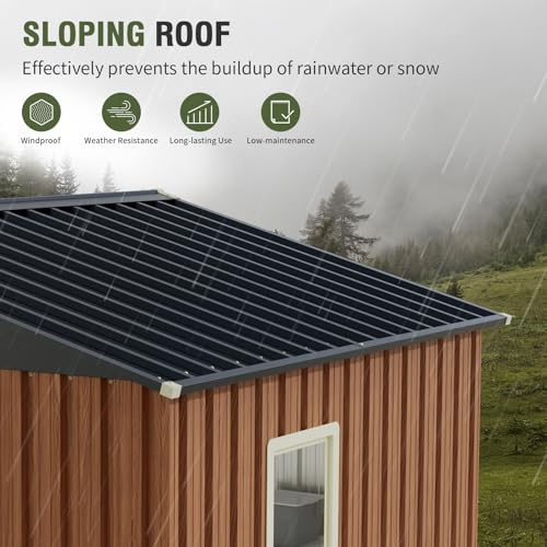 Outdoor Storage Shed 5x3 Ft Metal Steel with Lockable Door N4246
