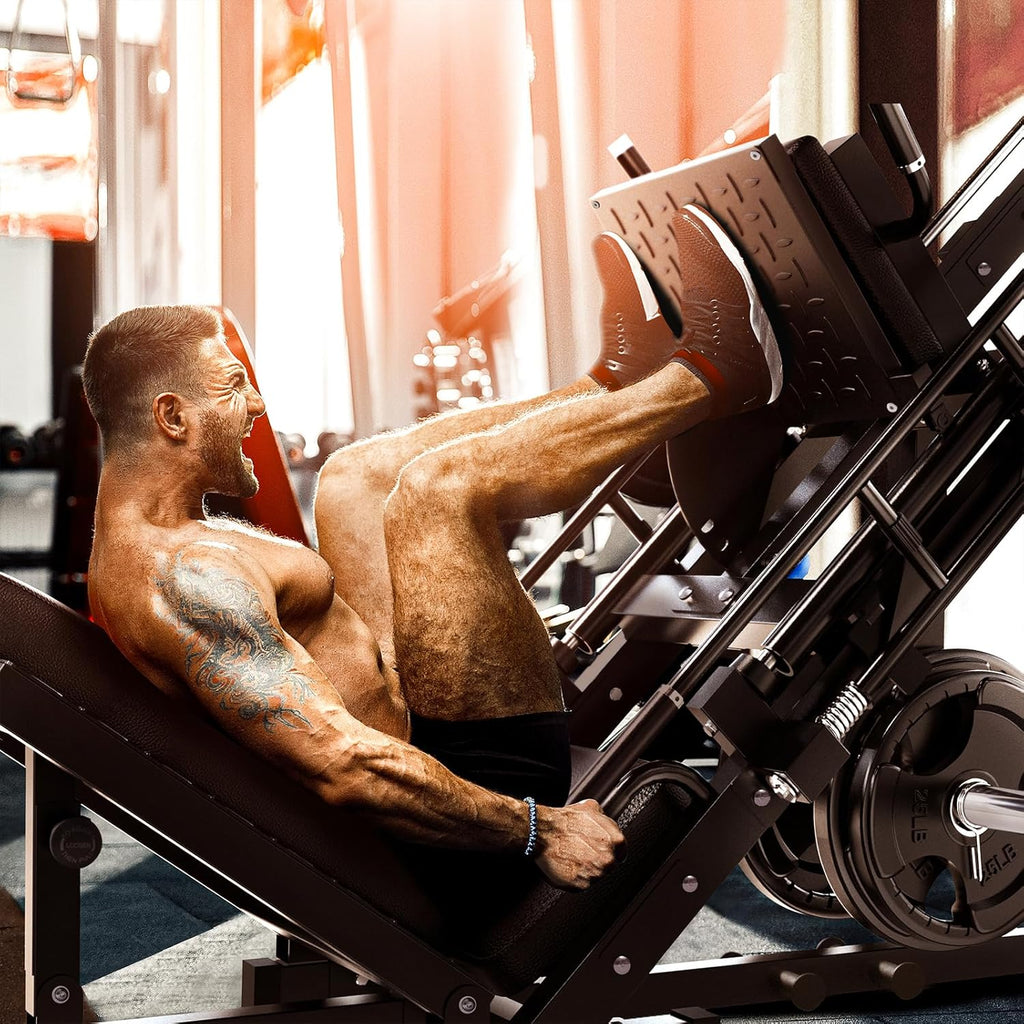 RitFit Leg Press Hack Squat Machine, Adjustable for Home Gym U994
