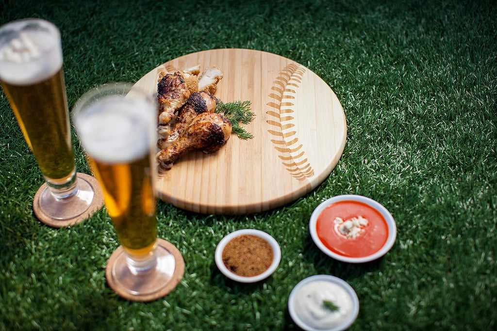 TOSCANA Picnic Time Home Run Baseball Cheese Board Bamboo C331200