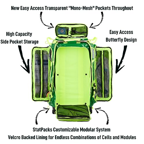 Statpacks G3+ Responder Large Capacity ALS BLS Medic Backpack, Modular System, Blue Z900