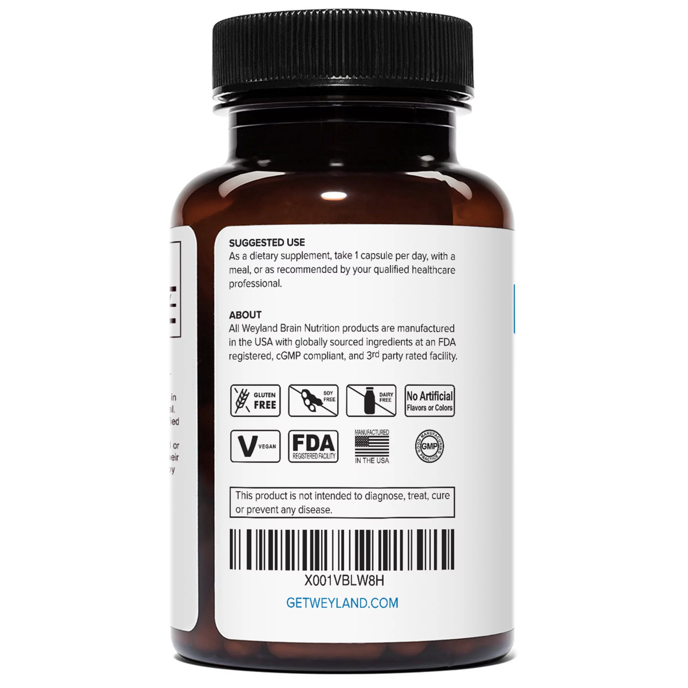 Weyland Brain Nutrition Lithium Orotate 20mg, 60 Vegetarian Capsules S596048