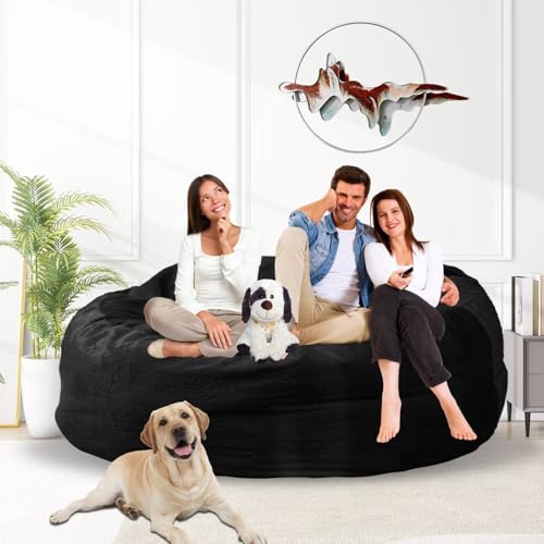 Bean Bag Chair for Adults 3FT, Soft Removable Cover, Light Gray M535251