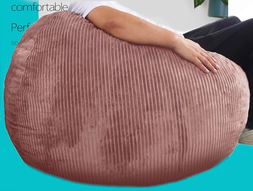Faux Fur Bean Bag Chair for Adults with Filling, Blue J1419
