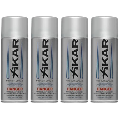 Xikar PUROFINE Premium Butane Fuel Refill with 0 Impurities - Premium Quality Fuel for Jet Flame Lighters and Torches - High Altitude Formula, 8oz