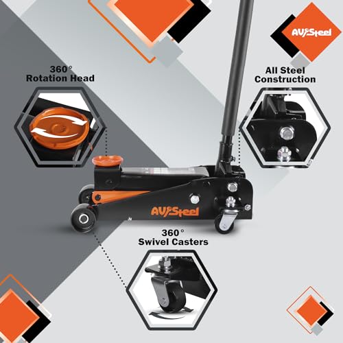 3 Ton Floor Jack Heavy Duty Hydraulic Car Jack with Single Piston Pump H19028