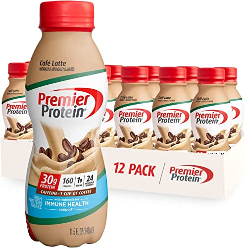 Premier Protein Shake Café Latte, 30g Protein, 11.5 fl oz, 12 Pack B4466