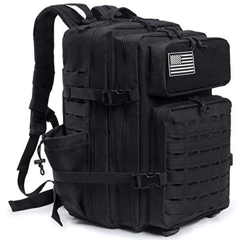 QT&QY Military Tactical Backpack for Men with Bottle Holder B546