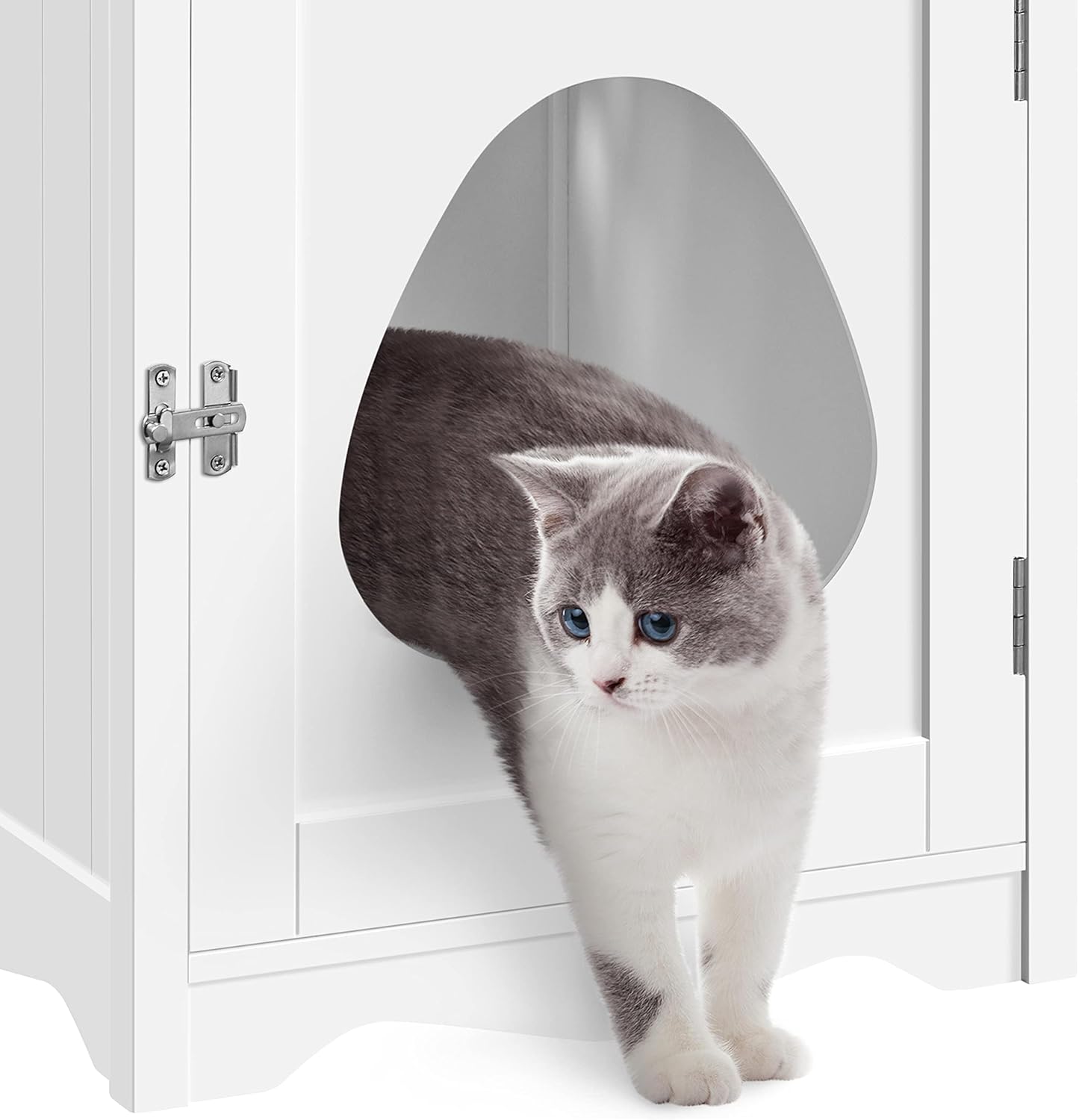 Topeakmart Hidden Cat Litter Box Enclosure Furniture, Cat House & Side Table T555011