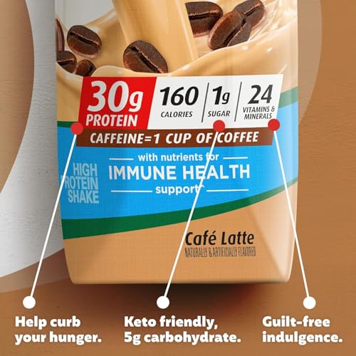 Premier Protein Cafe Latte Shake, 30g Protein, 11 fl oz, 12 Pack A19679