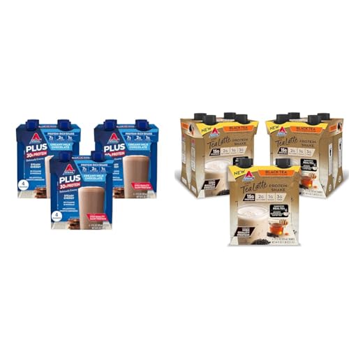 Atkins Creamy Milk Chocolate PLUS Protein Shake, 30g Protein, 12 Count Z1448