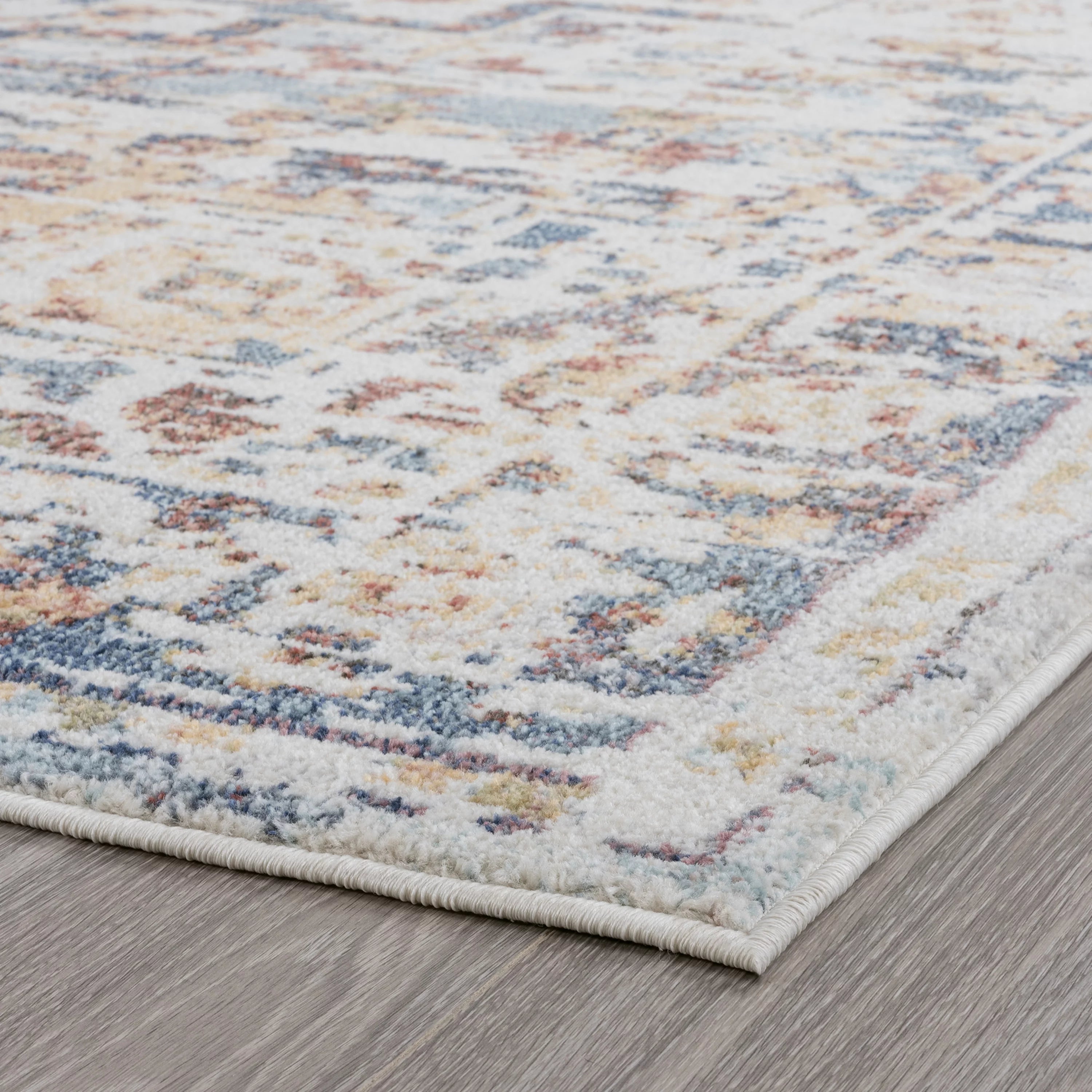 Traditional 5x7 Area Rug Oriental Navy Cream Living Room M4834