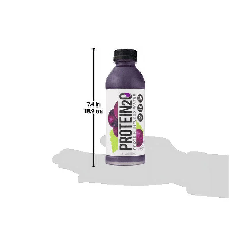 Protein2o 15g Whey Protein Infused Water, Harvest Grape, 16.9 oz E255