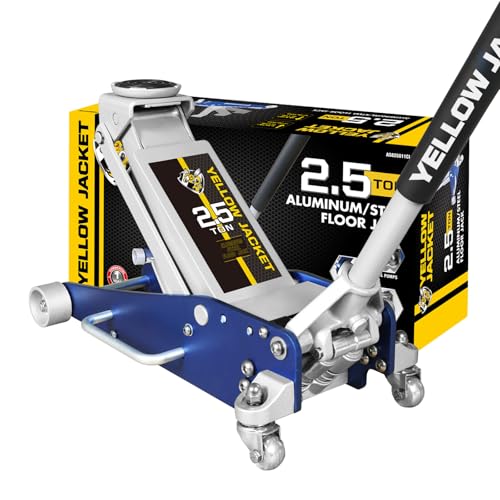 YELLOW JACKET 2.5 Ton Trolley Jack with Carrying Case, 5500 lb Capacity N593266
