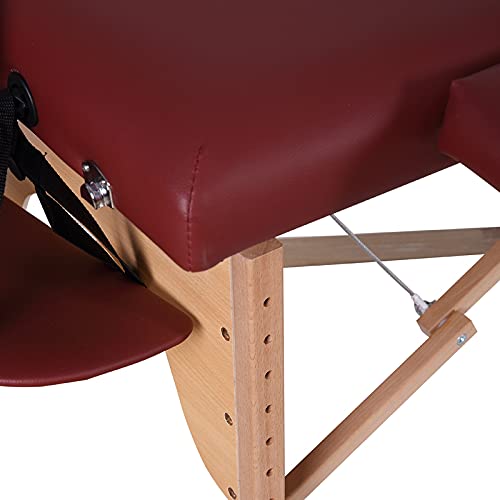 Portable Folding Massage Table 84 Inch with Carrying Bag, Adjustable Height, Brown M9922