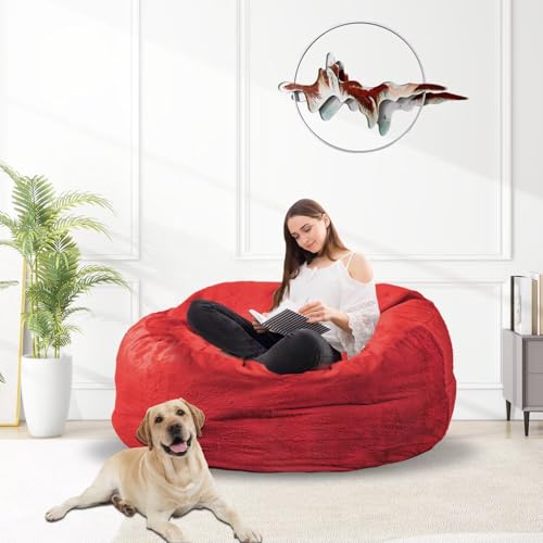 Bean Bag Chair for Adults 3FT, Soft Removable Cover, Light Gray M535251