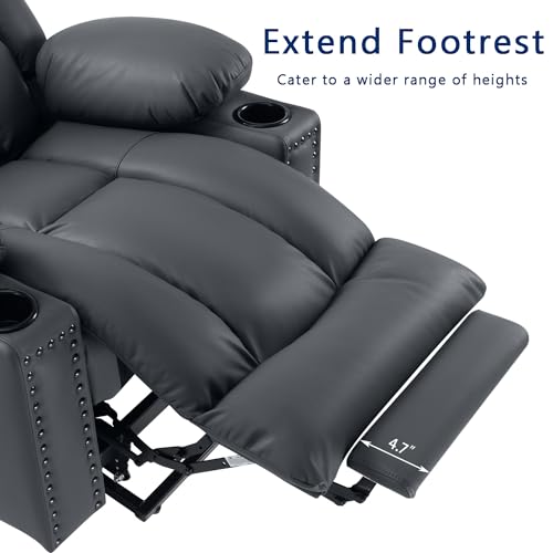 Large Power Lift Chair Recliner for Elderly with Heat and Massage, Dark Brown W500