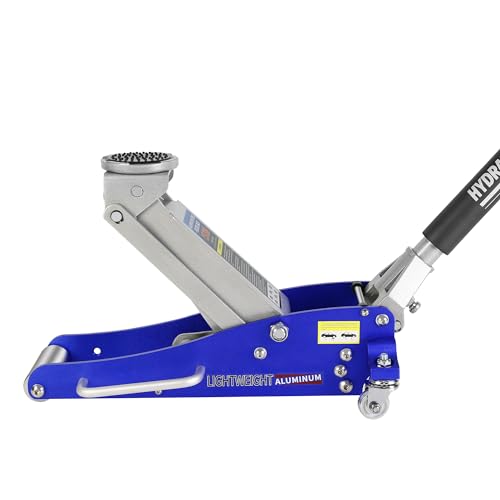Pvillez Floor Jack, Heavy Duty Hydraulic Low Profile Steel Racing Jack, 2 Ton Capacity Blue H10635