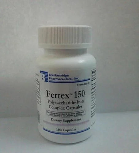 Breckenridge Ferrex 150 Polysaccharide Iron Complex Capsules 100ct R9681