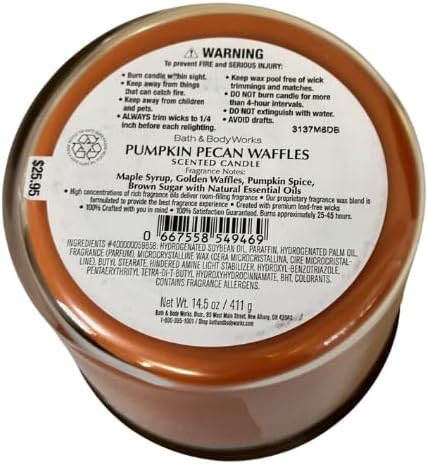 Pumpkin Pecan Waffles 3-Wick Candle 14.5 oz D584209