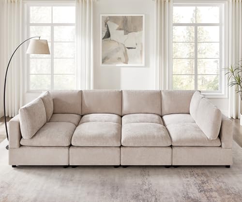 Modular Sectional Sofa with Ottoman for Small Apartments U669203