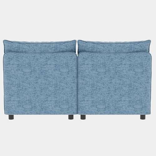 Oversized Modular Sectional Sofa with Movable Ottomans, U-Shaped Chenille J2923
