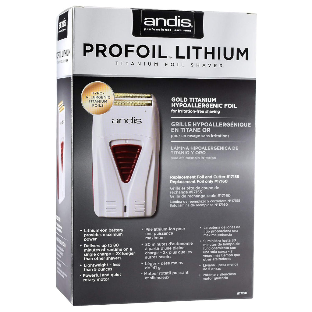 Andis Cordless Titanium Foil Shaver with Cleaning Brush I852846