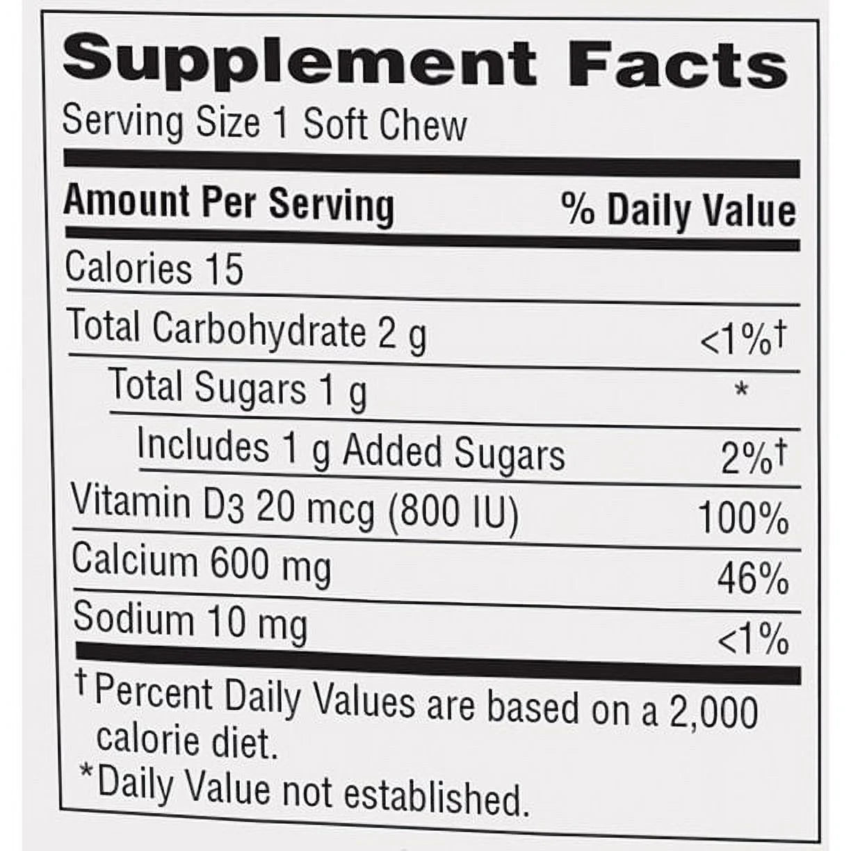 Caltrate Calcium & Vitamin D Soft Chews Chocolate Truffle, 60 Count Y939417