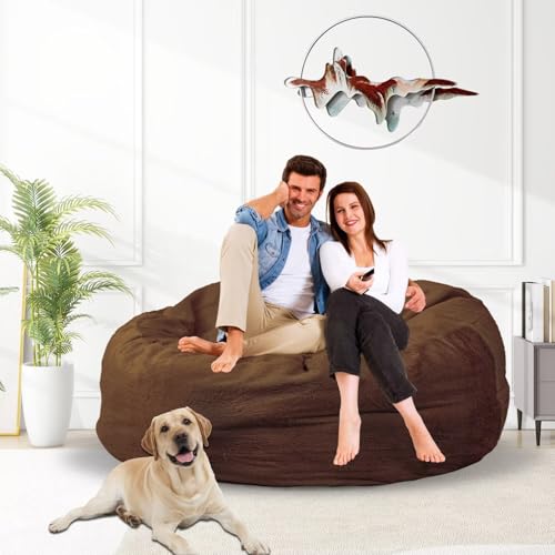 Bean Bag Chair for Adults 3FT, Soft Removable Cover, Light Gray M535251