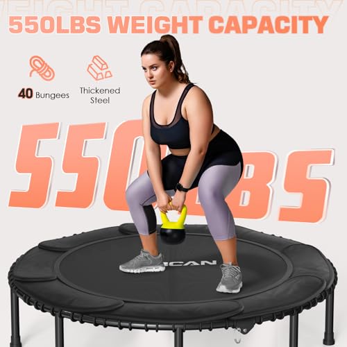 BCAN Foldable Mini Trampoline for Kids and Adults, 40/48 Inch F9667