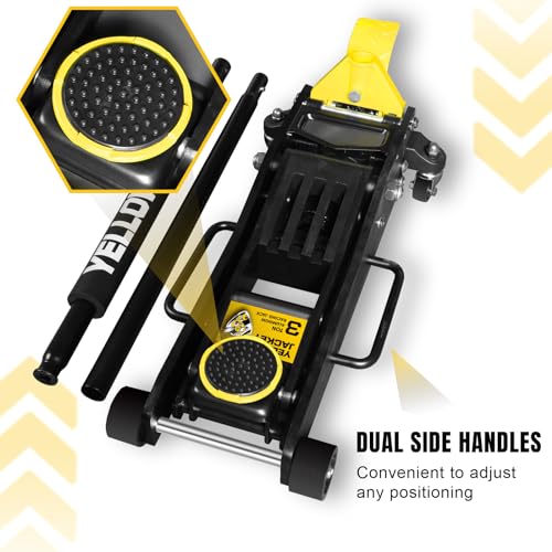 YELLOW JACKET 2.5 Ton Trolley Jack with Carrying Case, 5500 lb Capacity N593266