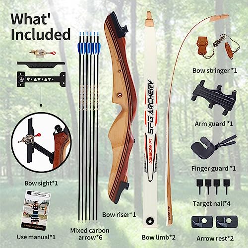 SOPOGER 54" Takedown Recurve Bow Archery Set for Adults Beginners L819