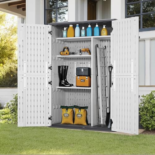 Macrout Plastic Storage Shed 4.3 x 2.5 ft Waterproof Outdoor Cabinet G522