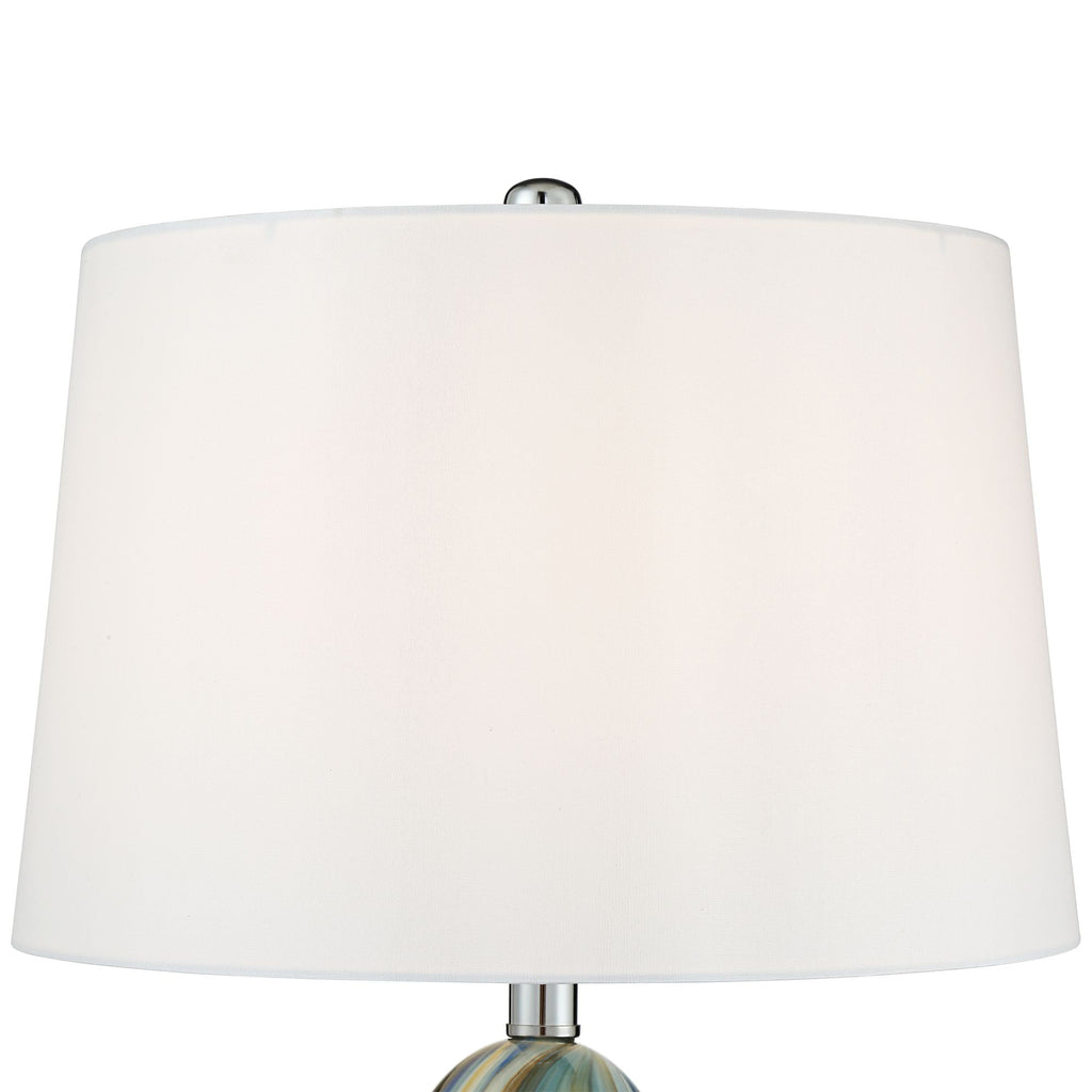 Possini Euro Design Pablo 27" Tall Modern Coastal Table Lamp Set of 2 Blue Art Glass N426736