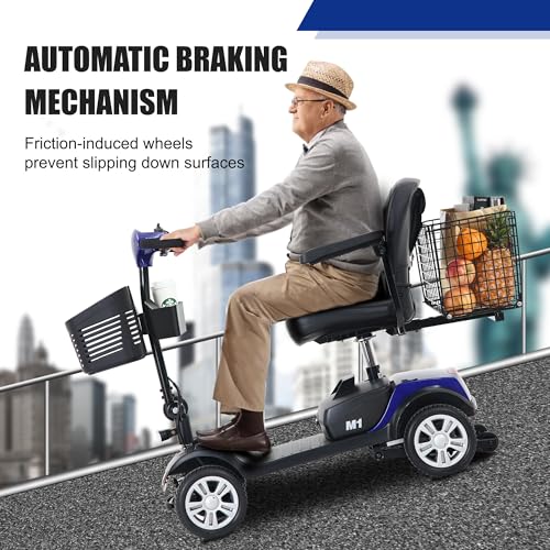 Folding Electric Mobility Scooter, 300W Motor, Silver A841