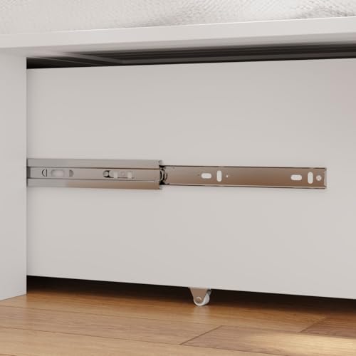FAMAPY Twin Murphy Bed with Charging Station and Drawer, White R82352