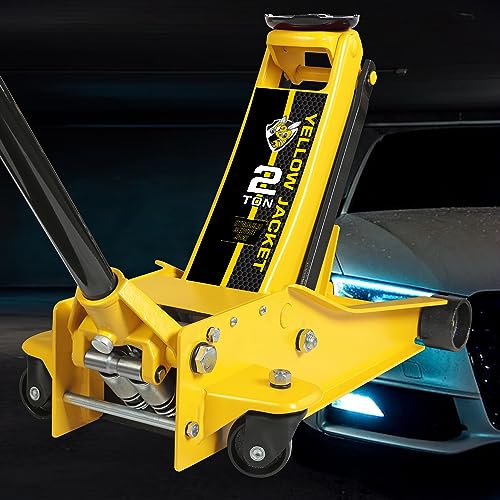 YELLOW JACKET 2.5 Ton Trolley Jack with Carrying Case, 5500 lb Capacity N593266