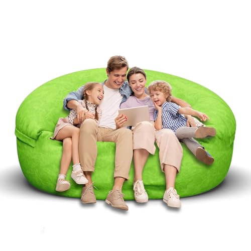 Bean Bag Chair for Adults 3FT, Soft Removable Cover, Light Gray M535251