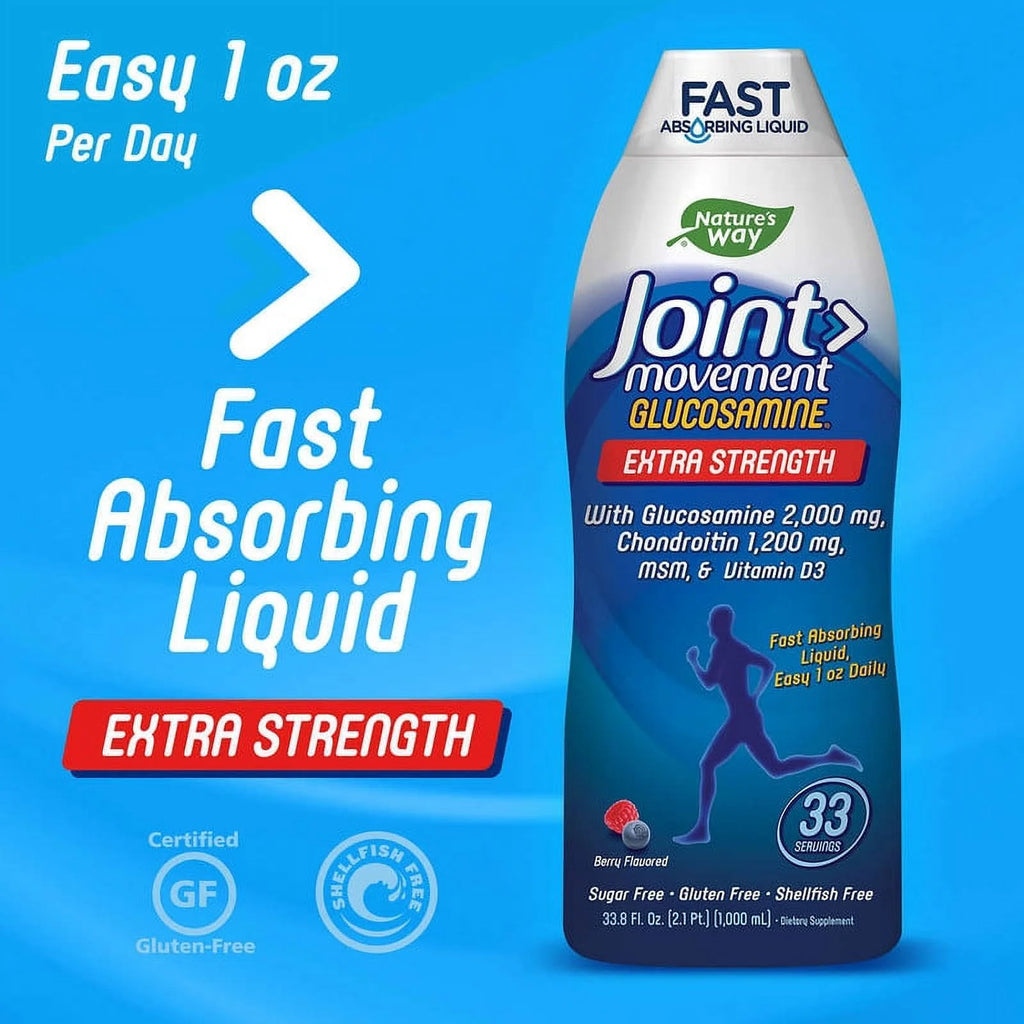 Nature's Way Extra Strength Joint Movement Natural Berry Flavor 33.8 oz 2 Pack Q908643