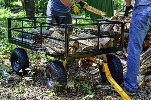 Gorilla Carts Heavy Duty Steel Mesh Utility Wagon Cart, 1000 lb Capacity, Gray M8719