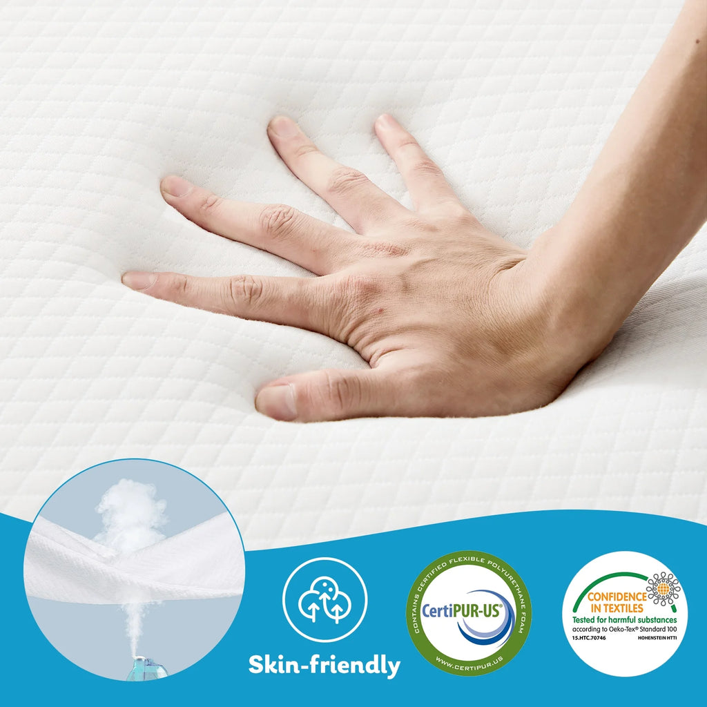 Smiaoer 3 Inch Folding Queen Memory Foam Mattress with Cover I9742