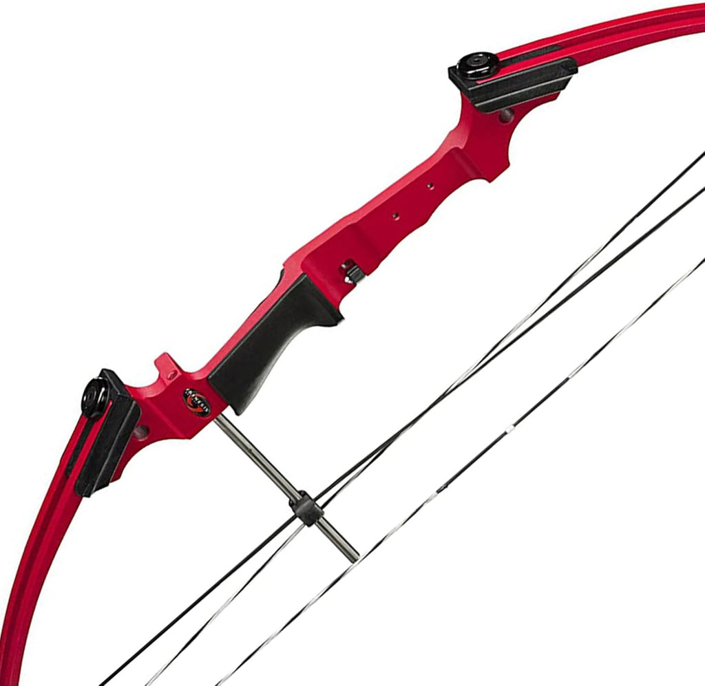 Genesis Archery Compound Bow Kit, Adjustable Draw Length & Weight, Left-Handed, Red O137209