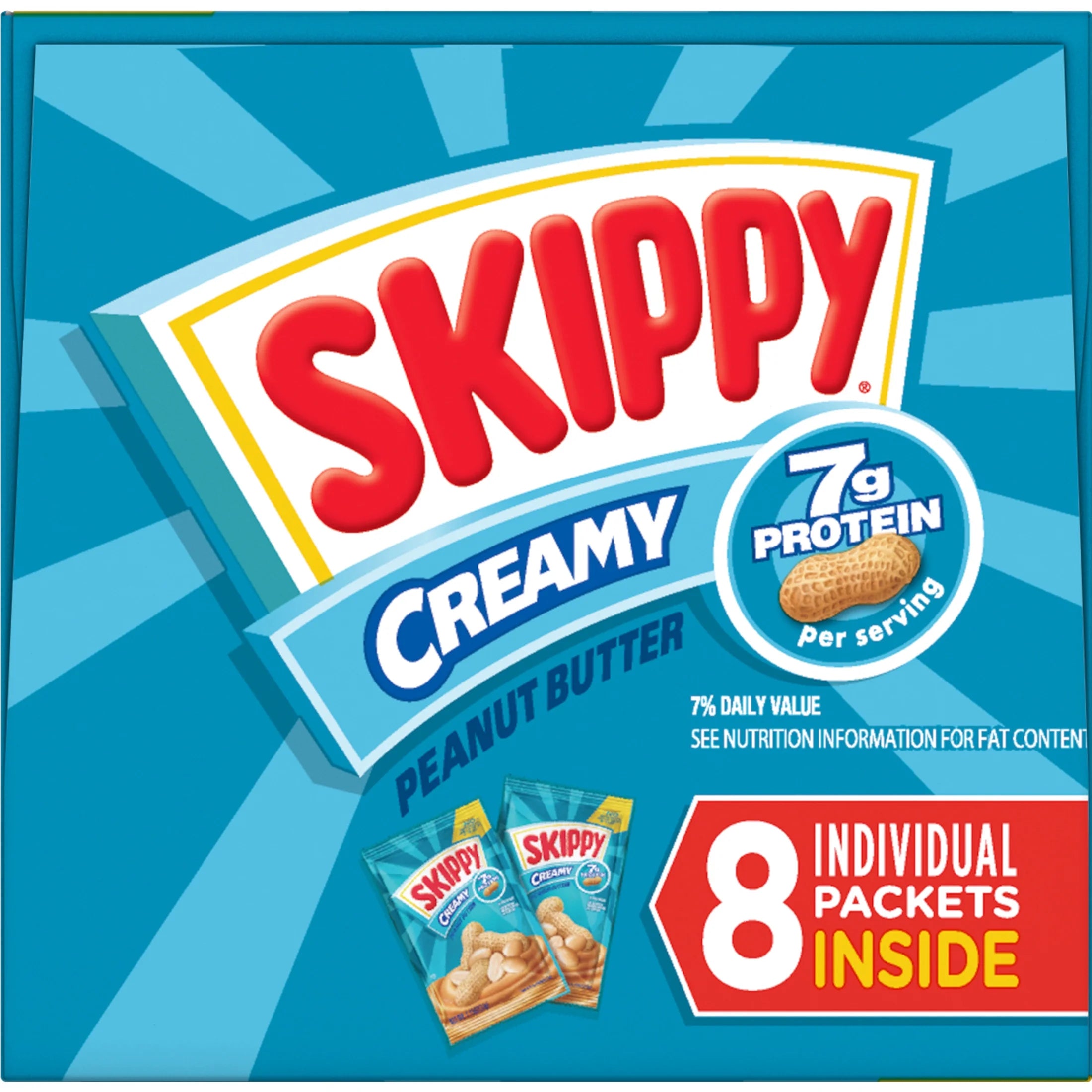 SKIPPY Creamy Peanut Butter Squeeze Packs, 1.15 oz (64 Count) M801702