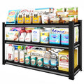 3-Tier Garage Shelving Heavy Duty，48" W Metal Shelving Unit for Garage, 1650 lbs Load Capacity Utility Rack Shelves＆ Garage Shelves, 48”W x 18”D x 39”H(Black)