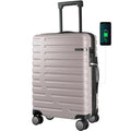 EMPSIGN Hardside Expandable Carry On Luggage Airline Approved, Carry On Suitcase with Spinner Wheels & Built-in TSA Lock, Durable Suitcase Rolling Luggage, Carry-On 20-Inch, Light Purple